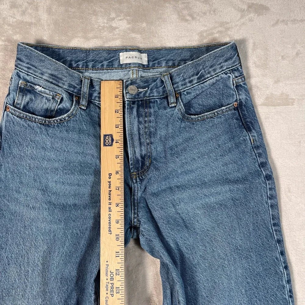 Pacsun Women's Jeans Lena Baggy Denim Casual Wide Leg Relaxed 25 Blue